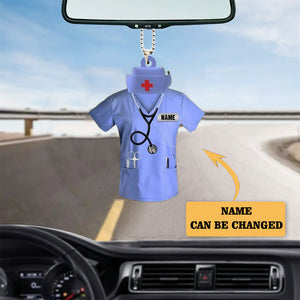 Personalized Nurse And hat Scrubs - Gift for nurse Acrylic Ornament