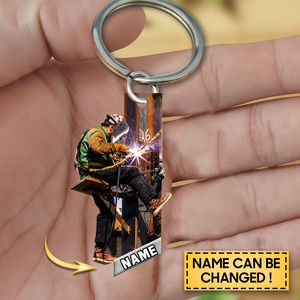 Personalized Ironworker Flat Acrylic Keychain