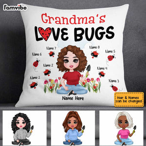 Personalized Mom Grandma Love Bugs Pillowcase