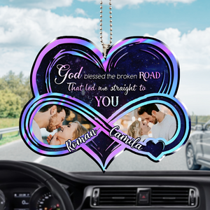 God Blessed The Broken Road Infinity Personalized Ornament