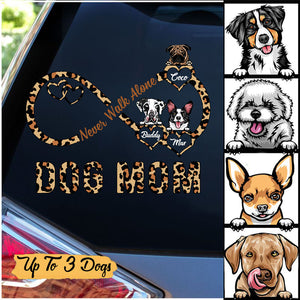 Dog Mom Infinity Heart Personalized Decal