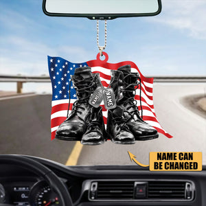 Personalized Boots With Tag Flat Acrylic Ornament-You Are Not Alone
