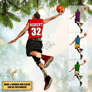 Personalized Basketball Player Christmas Ornament For Basketball Fans