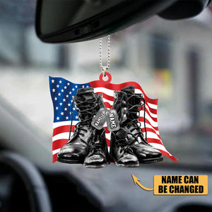 Personalized Boots With Tag Flat Acrylic Ornament-You Are Not Alone