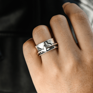 Keep Climbing Silver Spinner Ring