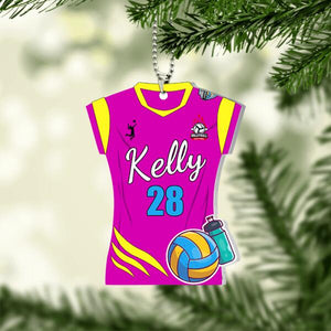 Personalized Name&Number Girl Volleyball Clothing Ornament