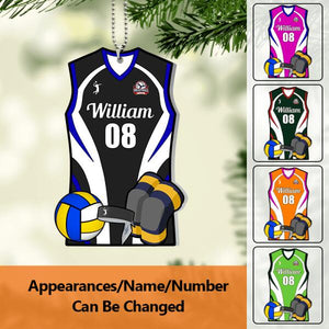 Personalized Name&Number Boy Volleyball Clothing Ornament