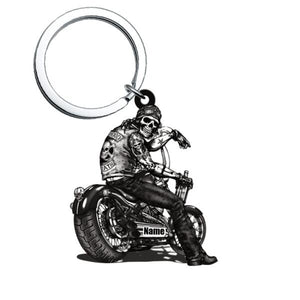 Personalized Skull Acrylic Motorcycle Keychain