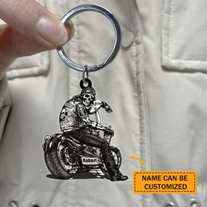 Personalized Skull Acrylic Motorcycle Keychain