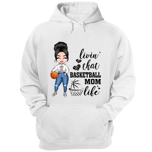 Livin' That Basketball Mom Life - Personalized Shirt - Gift For Basketball Mom - Basketball Lovers - NBA Lovers