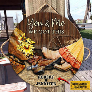 Farm - We Got This - Personalized Wood Circle Sign - CC0322TA