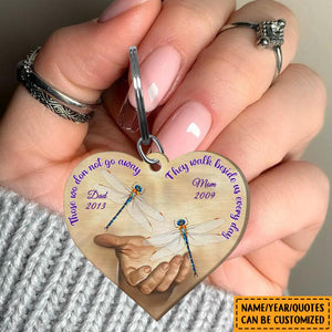 Personalized In Memory Of Gift Custom Name Wooden Keychain