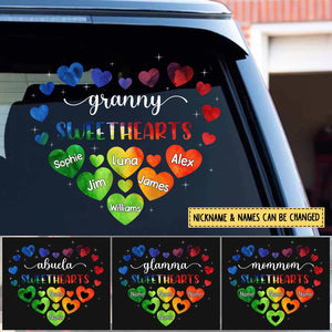 Sweethearts Grandma Nana Mom Personalized Rainbow Decal