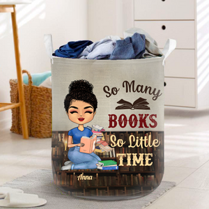 A Girl Who Loves Books Reading - Reading Gift - Personalized Custom Pillowcase Laundry Basket
