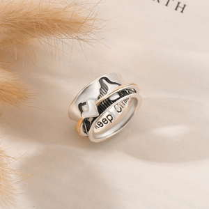 Keep Climbing Silver Spinner Ring