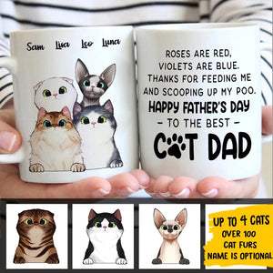 At Least You Don't Have Ugly Children - Gift for Dad, Funny Personalized Cat Mug