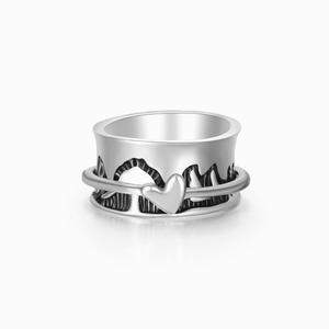 Keep Climbing Silver Spinner Ring