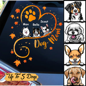 Dog Mom Heart Line Personalized Decal DIY Gift For Pet Lovers