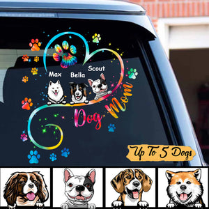 Dog Mom Heart Line Personalized Decal DIY Gift For Pet Lovers