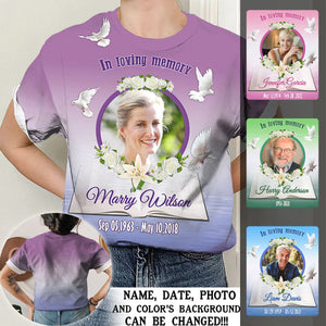 In Loving Memory Rest In Peace Custom Photo AOP Apparel Memorial