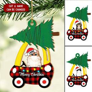 Personalized cozy coupe Cat Kitten Pet Lover Cat Mom Cat Dad Shape Ornament