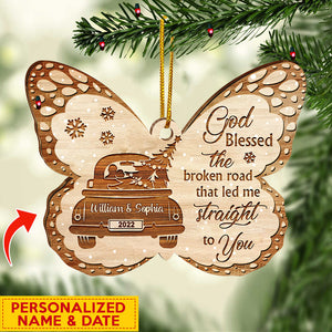 Christmas Truck Couple Personalized Ornament