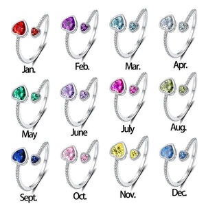 HEART CONSTELLATION BIRTHSTONE RING