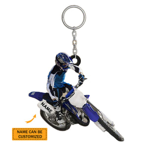 BIKER PERSONALIZED MOTOCROSS DIRT BIKE KEYCHAIN