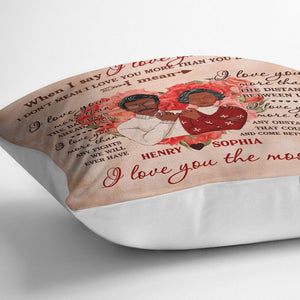 Couple I Love You The Most Husband Wife - Couple Gifts - Personalized Custom PILLOWCASE