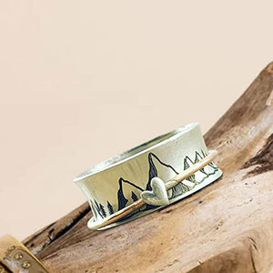 Keep Climbing Silver Spinner Ring