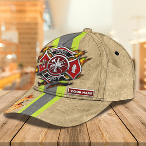 Firefighter - Personalized Name Cap For Firefighter