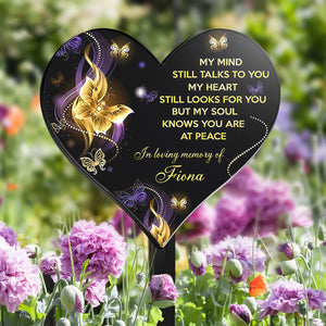 My Mind Still Talks To You - Personalized Custom Acrylic Garden Stake