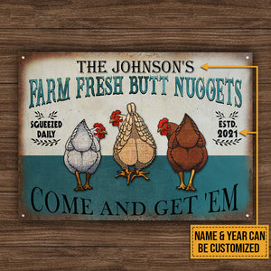 Personalized Chicken Nuggets Come Customized Classic Metal Signs