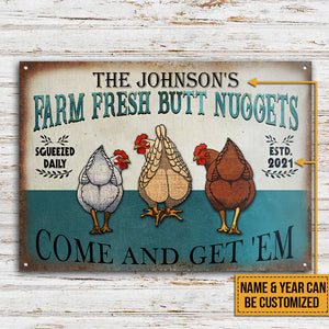 Personalized Chicken Nuggets Come Customized Classic Metal Signs