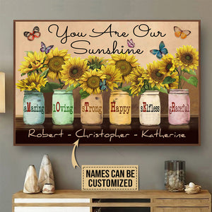 Personalized Butterfly Sunflower Mother Customized Poster