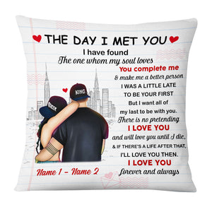 Couple The Day I Met You Pillowcase