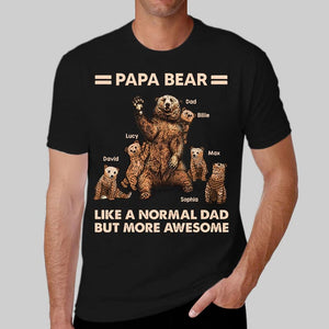 Papa Bear And Kids Personalized Shirt