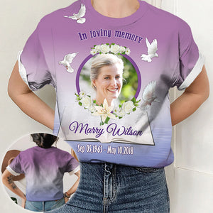 In Loving Memory Rest In Peace Custom Photo AOP Apparel Memorial