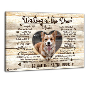 Waiting At The Door Custom Photo Poster Memorial Dog