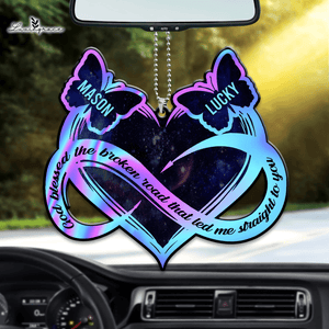 Butterfly Couple God Blessed Personalized Heart Ornament