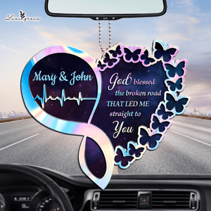 Butterfly Infinity Heart God Blessed Personalized Ornament