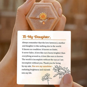 💕To My Daughter 👧 Sunflower Fidget Ring💕