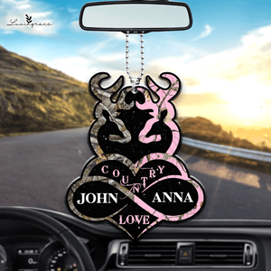 Country Love Personalized Couple Buck And Doe Ornament