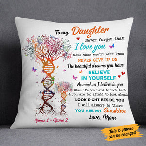 Personalized Grandma Granddaughter Mom Daughter Pillow
