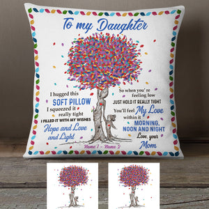 Personalized Grandma Granddaughter Mom Daughter Tree Pillow (Insert Included)