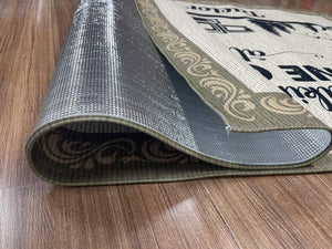 Retro Sunset Into The Forest We Go Custom Text Camping Patio Mat