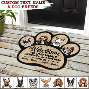 Welcome To Our Home Dog Doormat, Paw Shape Doormat, HN590