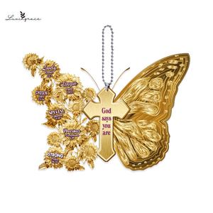 Golden Butterfly Cross God Says You Are Ornament