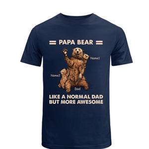 Papa Bear And Kids Personalized Shirt