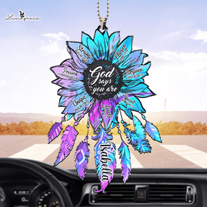 Personalized Hologram Flower God Says You Are Ornament